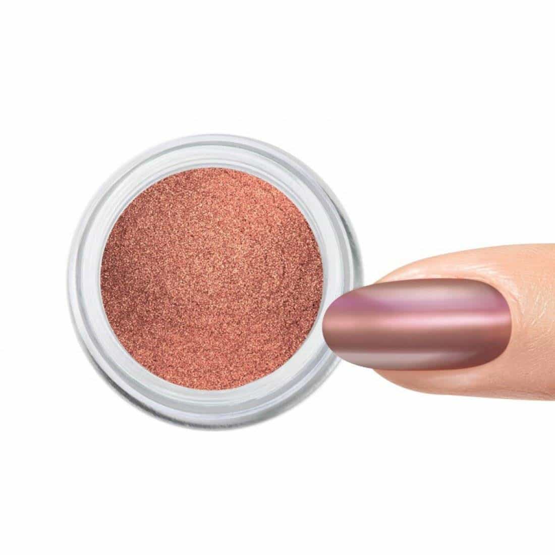 METALLIC NAIL POWDER ROSE GOLD- GLITTER POWDER FOR METAL VIEW ON NAILS -  The Beauty Bar